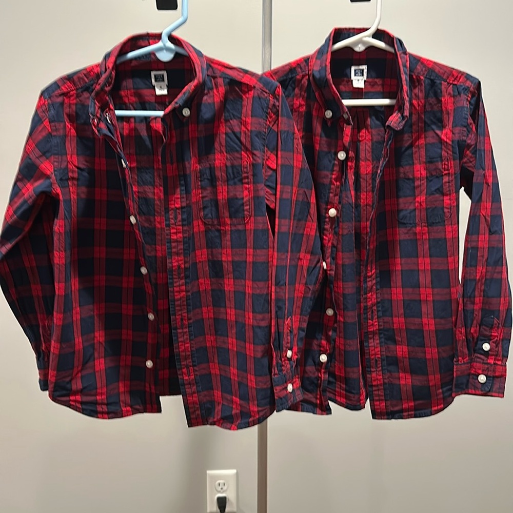 Janie and Jack Boys Button Down Long Sleeve (Twins)